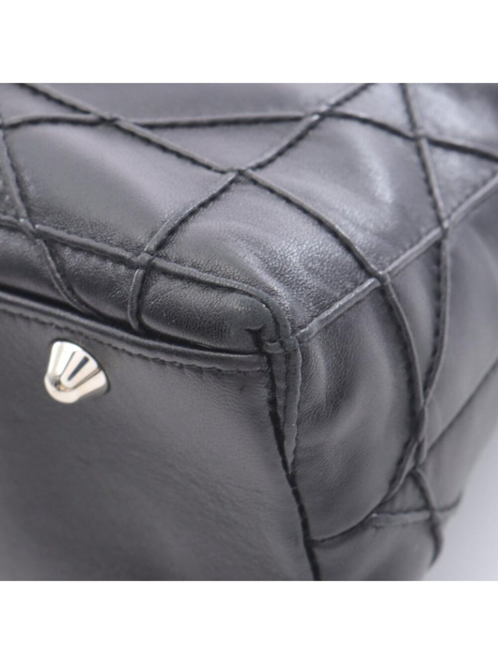 Dior Dio Tote Black Leather Granville Che - Picture 8 of 13